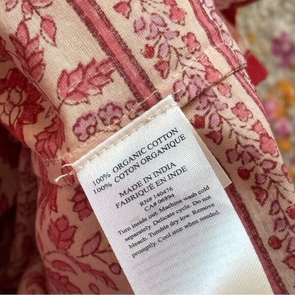 Faherty Hyland Maxi Dress in Snu-Sun Up Block Floral Print Women’s Size Medium - Picture 12 of 14